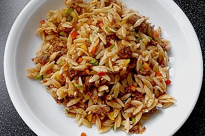 Kritharaki - Salat mit Hackfleisch 5