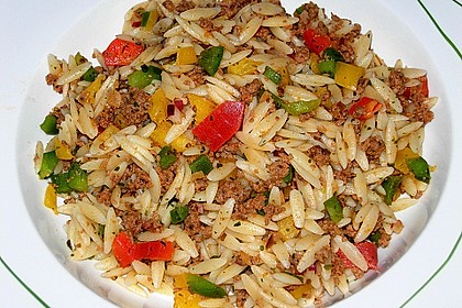 Kritharaki - Salat mit Hackfleisch 2