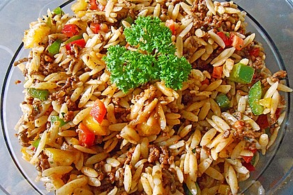 Kritharaki - Salat mit Hackfleisch 3