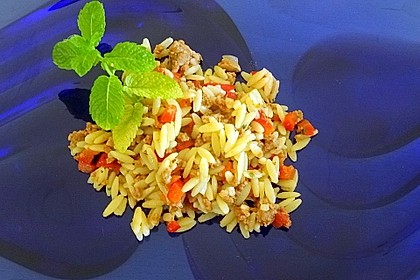 Kritharaki - Salat mit Hackfleisch 13