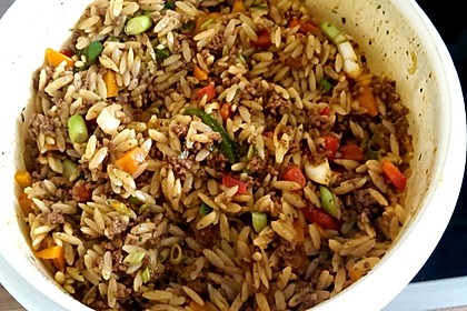 Kritharaki - Salat mit Hackfleisch 15