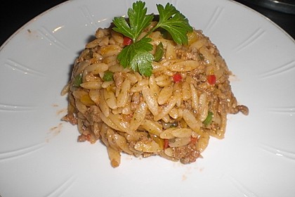 Kritharaki - Salat mit Hackfleisch 7