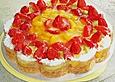 Obsttorte mit Mandelboden