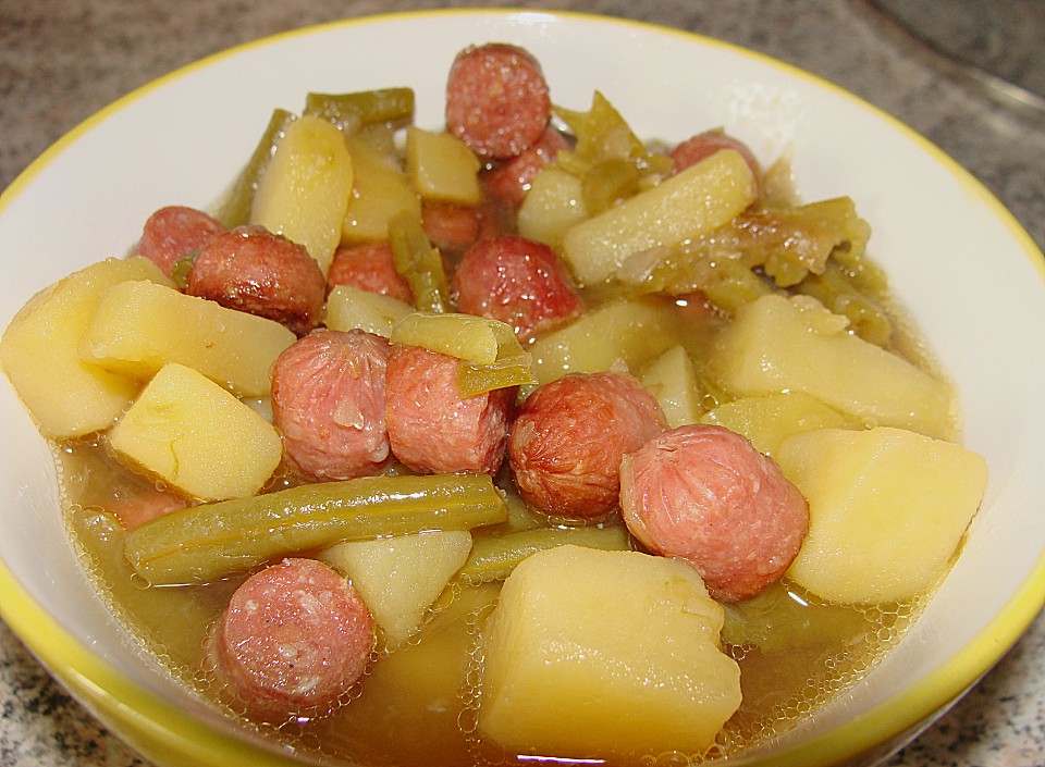 Kartoffel - Bohnen - Eintopf mit Cabanossi (Rezept mit Bild) | Chefkoch.de