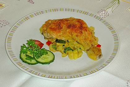 Huhn mit Kartoffeln aus dem Ofen 1