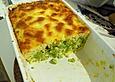 Brokkoli - Grie&szlig; - Auflauf mit H&uuml;ttenk&auml;se