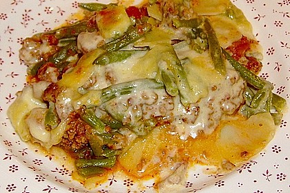 Gorgonzola - Bohnen - Hack - Auflauf 1