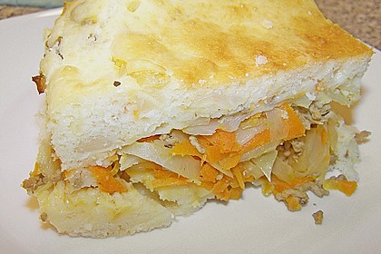 Herzhafter Kuchen mit Wei&szlig;kohl - Hackfleisch F&uuml;llung 7