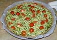 Zucchini - Tomaten - Kuchen aus Dinkelvollkornmehl