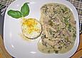 H&uuml;hnerfrikassee mit Champignons
