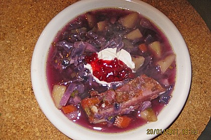 Rotkohltopf mit Kasseler