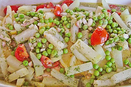 Chrissis Ofenlachsfilet auf Kohlrabi - Erbsen - Gem&uuml;se