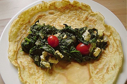 Chrissis gefüllte Spinat - Pfannkuchen 5