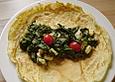 Chrissis gef&uuml;llte Spinat - Pfannkuchen