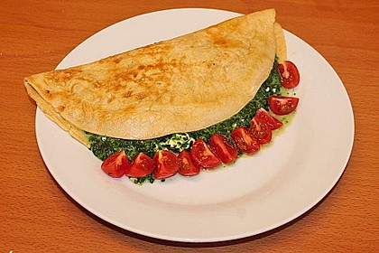 Chrissis gefüllte Spinat - Pfannkuchen 12