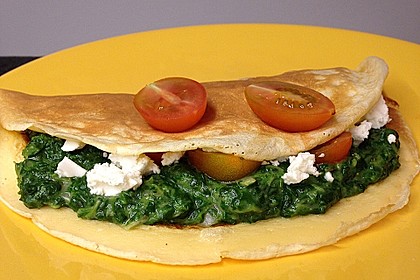 Chrissis gefüllte Spinat - Pfannkuchen 6