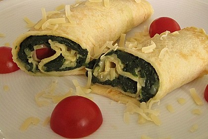 Chrissis gefüllte Spinat - Pfannkuchen 3