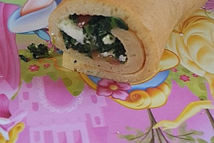 Chrissis gefüllte Spinat - Pfannkuchen 4
