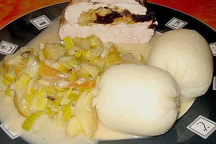 Chrissis gef&uuml;llte Putenbrust auf Lauch 3