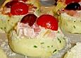 Kartoffelk&uuml;chlein mit Schnittlauch und Oliven