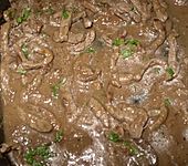 Rindergeschnetzeltes an Johannisbeer - Senfsauce (Bild)