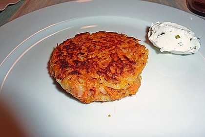 Bratlinge mit Reis und Möhrentrester 6