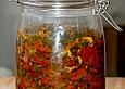 Getrocknete Tomaten, pikant eingelegt