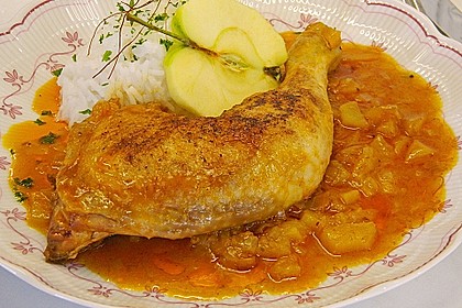Hähnchen - Curry mit Apfelsoße 1