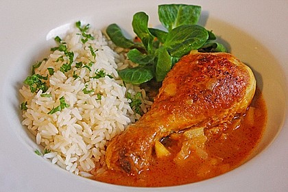 Hähnchen - Curry mit Apfelsoße