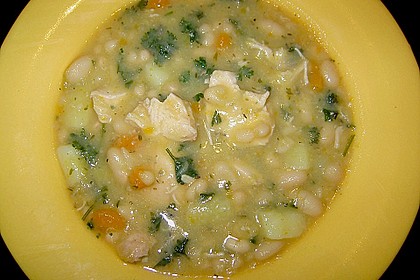 Bohneneintopf mit Poularde