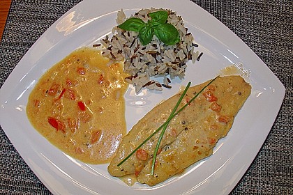 Pangasiusfiletcurry mit Kokosmilch