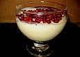 Cremepudding mit Granatapfel