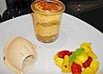 Bataten - Tiramisu mit Kaffee - Eis und Mango - Trauben - Salat
