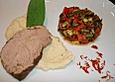 Kalbshaxe mit Selleriep&uuml;ree und Ratatouille