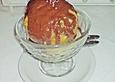Gebackenes Eis mit Schokoguss