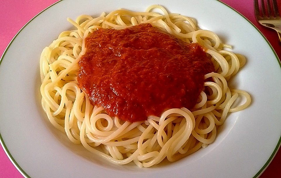 Spaghetti mit Tomatensoße (Rezept mit Bild) von Obst93 | Chefkoch.de