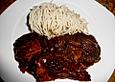 Poularde in Pflaumenweinsauce