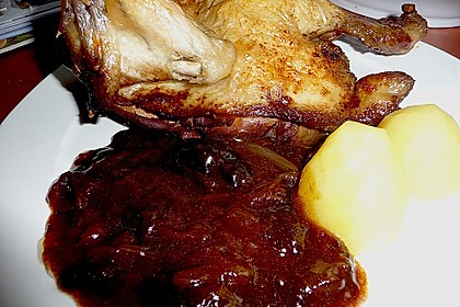 Poularde in Pflaumenweinsauce 1