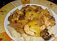 'Scharfes Huhn' &agrave; la Anette - in Erdnusssauce mit Mischpilzen