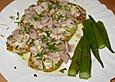 Kn&ouml;deltaler mit Schinkenso&szlig;e