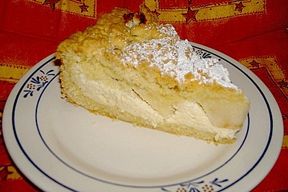 Marzipan - Quark - Torte mit &Auml;pfeln und Streuseln 2