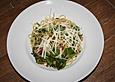 Spaghetti mit Speck und Rucola