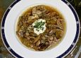 Klare Champignonsuppe