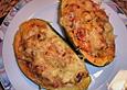Gef&uuml;llte Papaya mit Scampi