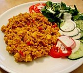 Reispfanne mit H&uuml;hnerbrustgeschnetzeltem (Bild)