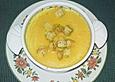 Apfel - M&ouml;hren - Suppe mit Croutons