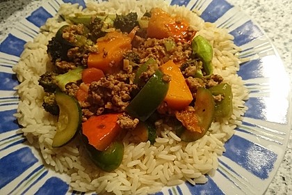 Kürbis - Pfanne mit Hackfleisch 3