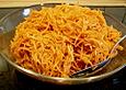 Scharfer Karottensalat auf koreanische Art