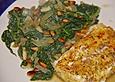 Panierter Feta mit Spinat