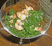 Garnelen - Cocktail mit Spinat (Bild)